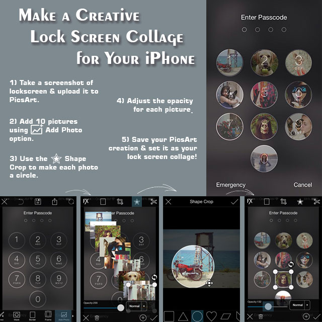 creative Lock Screen Collage for Iphone
